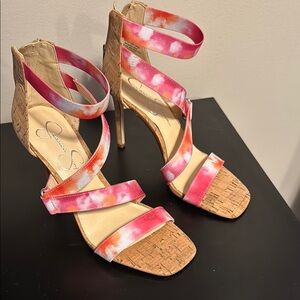 Jessica Simpson Pink Strappy Heels
